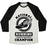 Virgin Teez  Baseball Tee Unisex Tri-Blend Baseball Tee / small / Oatmeal / Black NATIONAL RUNNING AWAY FROM MY PROBLEMS CHAMPION UNISEX TRI-BLEND BASEBALL TEE