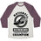 Virgin Teez  Baseball Tee Unisex Tri-Blend Baseball Tee / small / Oatmeal / Maroon NATIONAL RUNNING AWAY FROM MY PROBLEMS CHAMPION UNISEX TRI-BLEND BASEBALL TEE