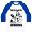 Virgin Teez  Baseball Tee Unisex Classic Baseball Tee / x-small / White/Blue NEIL ARM-STRONG LIFTING UNISEX CLASSIC BASEBALL TEE