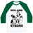 Virgin Teez  Baseball Tee Unisex Classic Baseball Tee / x-small / White/Dark Green NEIL ARM-STRONG LIFTING UNISEX CLASSIC BASEBALL TEE