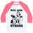 Virgin Teez  Baseball Tee Unisex Classic Baseball Tee / x-small / White/Neon Pink NEIL ARM-STRONG LIFTING UNISEX CLASSIC BASEBALL TEE