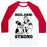 Virgin Teez  Baseball Tee Unisex Classic Baseball Tee / x-small / White/Red NEIL ARM-STRONG LIFTING UNISEX CLASSIC BASEBALL TEE