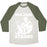 Virgin Teez  Baseball Tee Unisex Tri-Blend Baseball Tee / small / Oatmeal / Moss NEIL ARM-STRONG LIFTING UNISEX TRI-BLEND BASEBALL TEE