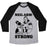 Virgin Teez  Baseball Tee Unisex Tri-Blend Baseball Tee / small / Athletic Gray / Black NEIL ARM-STRONG LIFTING UNISEX TRI-BLEND BASEBALL TEE