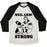 Virgin Teez  Baseball Tee Unisex Tri-Blend Baseball Tee / small / Oatmeal / Black NEIL ARM-STRONG LIFTING UNISEX TRI-BLEND BASEBALL TEE