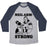 Virgin Teez  Baseball Tee Unisex Tri-Blend Baseball Tee / small / Athletic Gray / Navy NEIL ARM-STRONG LIFTING UNISEX TRI-BLEND BASEBALL TEE
