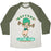 Virgin Teez  Baseball Tee Unisex Tri-Blend Baseball Tee / small / Oatmeal / Moss NEPTUNE LIFTING TEAM UNISEX TRI-BLEND BASEBALL TEE