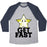 Virgin Teez  Baseball Tee Unisex Tri-Blend Baseball Tee / small / Athletic Gray / Navy NERD RUN UNISEX TRI-BLEND BASEBALL TEE