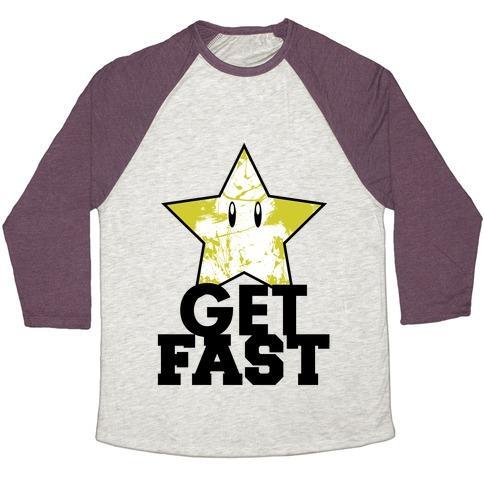 Virgin Teez  Baseball Tee Unisex Tri-Blend Baseball Tee / small / Oatmeal / Maroon NERD RUN UNISEX TRI-BLEND BASEBALL TEE