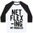 Virgin Teez  Baseball Tee Unisex Classic Baseball Tee / x-small / White/Black NETFLEXING MY MUSCLES UNISEX CLASSIC BASEBALL TEE
