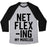 Virgin Teez  Baseball Tee Unisex Tri-Blend Baseball Tee / small / Athletic Gray / Black NETFLEXING MY MUSCLES UNISEX TRI-BLEND BASEBALL TEE