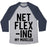 Virgin Teez  Baseball Tee Unisex Tri-Blend Baseball Tee / small / Athletic Gray / Navy NETFLEXING MY MUSCLES UNISEX TRI-BLEND BASEBALL TEE