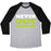 Virgin Teez  Baseball Tee Unisex Tri-Blend Baseball Tee / small / Athletic Gray / Black NEVER OUT HUSTLED UNISEX TRI-BLEND BASEBALL TEE