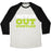 Virgin Teez  Baseball Tee Unisex Tri-Blend Baseball Tee / small / Oatmeal / Black NEVER OUT HUSTLED UNISEX TRI-BLEND BASEBALL TEE