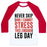 Virgin Teez  Baseball Tee Unisex Classic Baseball Tee / x-small / White/Red NEVER SKIP AND I CANNOT STRESS THIS ENOUGH LEG DAY UNISEX CLASSIC BASEBALL TEE