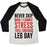 Virgin Teez  Baseball Tee Unisex Tri-Blend Baseball Tee / small / Oatmeal / Black NEVER SKIP AND I CANNOT STRESS THIS ENOUGH LEG DAY UNISEX TRI-BLEND BASEBALL TEE