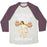 Virgin Teez  Baseball Tee Unisex Tri-Blend Baseball Tee / small / Oatmeal / Maroon NEVER SKIP EGG DAY JESUS UNISEX TRI-BLEND BASEBALL TEE
