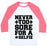Virgin Teez  Baseball Tee Unisex Classic Baseball Tee / x-small / White/Neon Pink NEVER TOO SORE FOR A SELFIE UNISEX CLASSIC BASEBALL TEE