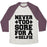 Virgin Teez  Baseball Tee Unisex Tri-Blend Baseball Tee / small / Oatmeal / Maroon NEVER TOO SORE FOR A SELFIE UNISEX TRI-BLEND BASEBALL TEE