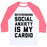 Virgin Teez  Baseball Tee Unisex Classic Baseball Tee / x-small / White/Neon Pink NEVERENDING SOCIAL ANXIETY IS MY CARDIO UNISEX CLASSIC BASEBALL TEE
