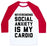 Virgin Teez  Baseball Tee Unisex Classic Baseball Tee / x-small / White/Red NEVERENDING SOCIAL ANXIETY IS MY CARDIO UNISEX CLASSIC BASEBALL TEE