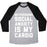 Virgin Teez  Baseball Tee Unisex Tri-Blend Baseball Tee / small / Athletic Gray / Black NEVERENDING SOCIAL ANXIETY IS MY CARDIO WHITE PRINT UNISEX TRI-BLEND BASEBALL TEE