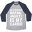 Virgin Teez  Baseball Tee Unisex Tri-Blend Baseball Tee / small / Athletic Gray / Navy NEVERENDING SOCIAL ANXIETY IS MY CARDIO WHITE PRINT UNISEX TRI-BLEND BASEBALL TEE