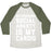 Virgin Teez  Baseball Tee Unisex Tri-Blend Baseball Tee / small / Oatmeal / Moss NEVERENDING SOCIAL ANXIETY IS MY CARDIO WHITE PRINT UNISEX TRI-BLEND BASEBALL TEE