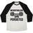 Virgin Teez  Baseball Tee Unisex Tri-Blend Baseball Tee / small / Oatmeal / Black NEVERTHELESS SHE PERSISTED (FITNESS) UNISEX TRI-BLEND BASEBALL TEE
