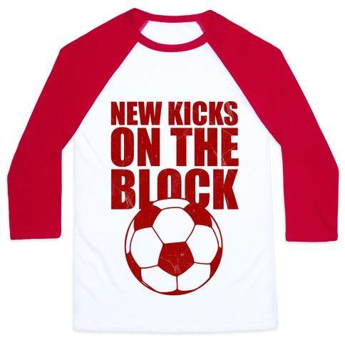 Virgin Teez  Baseball Tee Unisex Classic Baseball Tee / x-small / White/Red NEW KICKS ON THE BLOCK UNISEX CLASSIC BASEBALL TEE