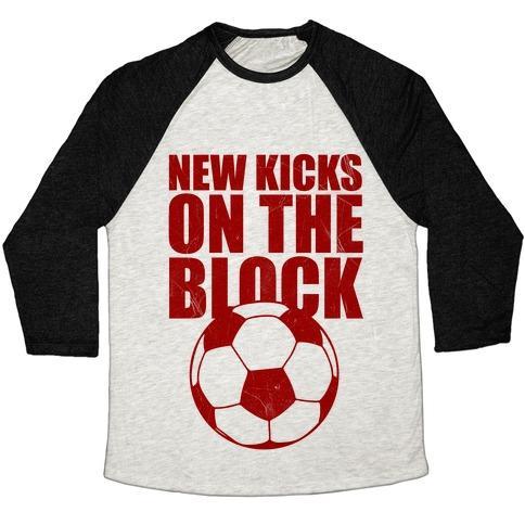 Virgin Teez  Baseball Tee Unisex Tri-Blend Baseball Tee / small / Oatmeal / Black NEW KICKS ON THE BLOCK UNISEX TRI-BLEND BASEBALL TEE