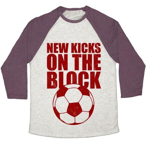 Virgin Teez  Baseball Tee Unisex Tri-Blend Baseball Tee / small / Oatmeal / Maroon NEW KICKS ON THE BLOCK UNISEX TRI-BLEND BASEBALL TEE