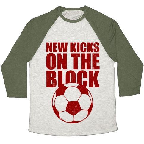 Virgin Teez  Baseball Tee Unisex Tri-Blend Baseball Tee / small / Oatmeal / Moss NEW KICKS ON THE BLOCK UNISEX TRI-BLEND BASEBALL TEE