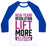 Virgin Teez  Baseball Tee Unisex Classic Baseball Tee / x-small / White/Blue NEW YEARS RESOLUTION: LIFT MORE (ICE CREAM TO MY MOUTH) UNISEX CLASSIC BASEBALL TEE