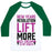Virgin Teez  Baseball Tee Unisex Classic Baseball Tee / x-small / White/Dark Green NEW YEARS RESOLUTION: LIFT MORE (ICE CREAM TO MY MOUTH) UNISEX CLASSIC BASEBALL TEE