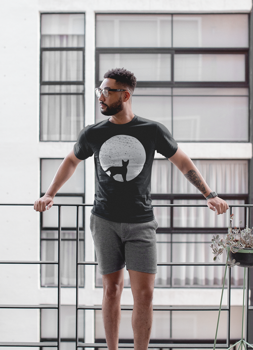 Virgin Teez T-SHIRT SMALL Night Cat T-shirt
