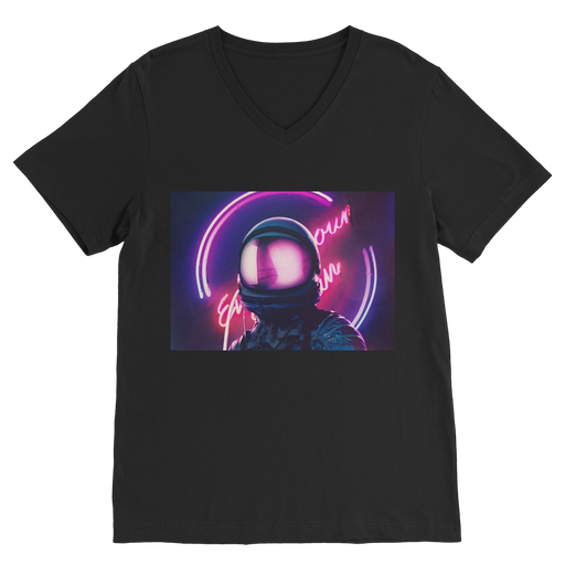 VIRGIN TEEZ Men T-Shirts Black / Unisex / S Night Just begin Premium V-Neck T-Shirt