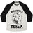 Virgin Teez  Baseball Tee Unisex Tri-Blend Baseball Tee / small / Oatmeal / Black NIKSWOLA TESLA UNISEX TRI-BLEND BASEBALL TEE