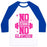 Virgin Teez  Baseball Tee Unisex Classic Baseball Tee / x-small / White/Blue NO GUTS NO GLAMOUR UNISEX CLASSIC BASEBALL TEE