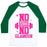 Virgin Teez  Baseball Tee Unisex Classic Baseball Tee / x-small / White/Dark Green NO GUTS NO GLAMOUR UNISEX CLASSIC BASEBALL TEE