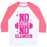 Virgin Teez  Baseball Tee Unisex Classic Baseball Tee / x-small / White/Neon Pink NO GUTS NO GLAMOUR UNISEX CLASSIC BASEBALL TEE