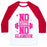 Virgin Teez  Baseball Tee Unisex Classic Baseball Tee / x-small / White/Red NO GUTS NO GLAMOUR UNISEX CLASSIC BASEBALL TEE