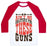 Virgin Teez  Baseball Tee Unisex Classic Baseball Tee / x-small / White/Red NO HOLSTERS FOR THESE GUNS UNISEX CLASSIC BASEBALL TEE