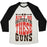 Virgin Teez  Baseball Tee Unisex Tri-Blend Baseball Tee / small / Oatmeal / Black NO HOLSTERS FOR THESE GUNS UNISEX TRI-BLEND BASEBALL TEE