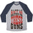 Virgin Teez  Baseball Tee Unisex Tri-Blend Baseball Tee / small / Athletic Gray / Navy NO HOLSTERS FOR THESE GUNS UNISEX TRI-BLEND BASEBALL TEE