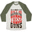 Virgin Teez  Baseball Tee Unisex Tri-Blend Baseball Tee / small / Oatmeal / Moss NO HOLSTERS FOR THESE GUNS UNISEX TRI-BLEND BASEBALL TEE