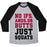 Virgin Teez  Baseball Tee Unisex Tri-Blend Baseball Tee / small / Athletic Gray / Black NO IFS, ANDS, OR BUTTS UNISEX TRI-BLEND BASEBALL TEE