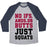 Virgin Teez  Baseball Tee Unisex Tri-Blend Baseball Tee / small / Athletic Gray / Navy NO IFS, ANDS, OR BUTTS UNISEX TRI-BLEND BASEBALL TEE