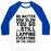 Virgin Teez  Baseball Tee Unisex Classic Baseball Tee / x-small / White/Blue NO MATTER HOW SLOW UNISEX CLASSIC BASEBALL TEE