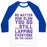 Virgin Teez  Baseball Tee Unisex Classic Baseball Tee / x-small / White/Blue NO MATTER HOW SLOW UNISEX CLASSIC BASEBALL TEE